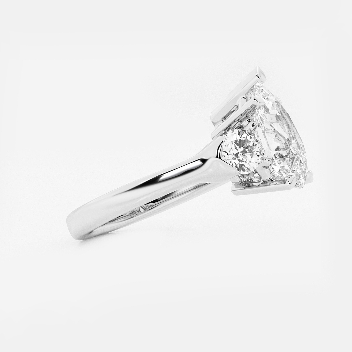 Additional Image 1 for  3 3/4 ctw Pear Lab Grown Diamond Engagement Ring